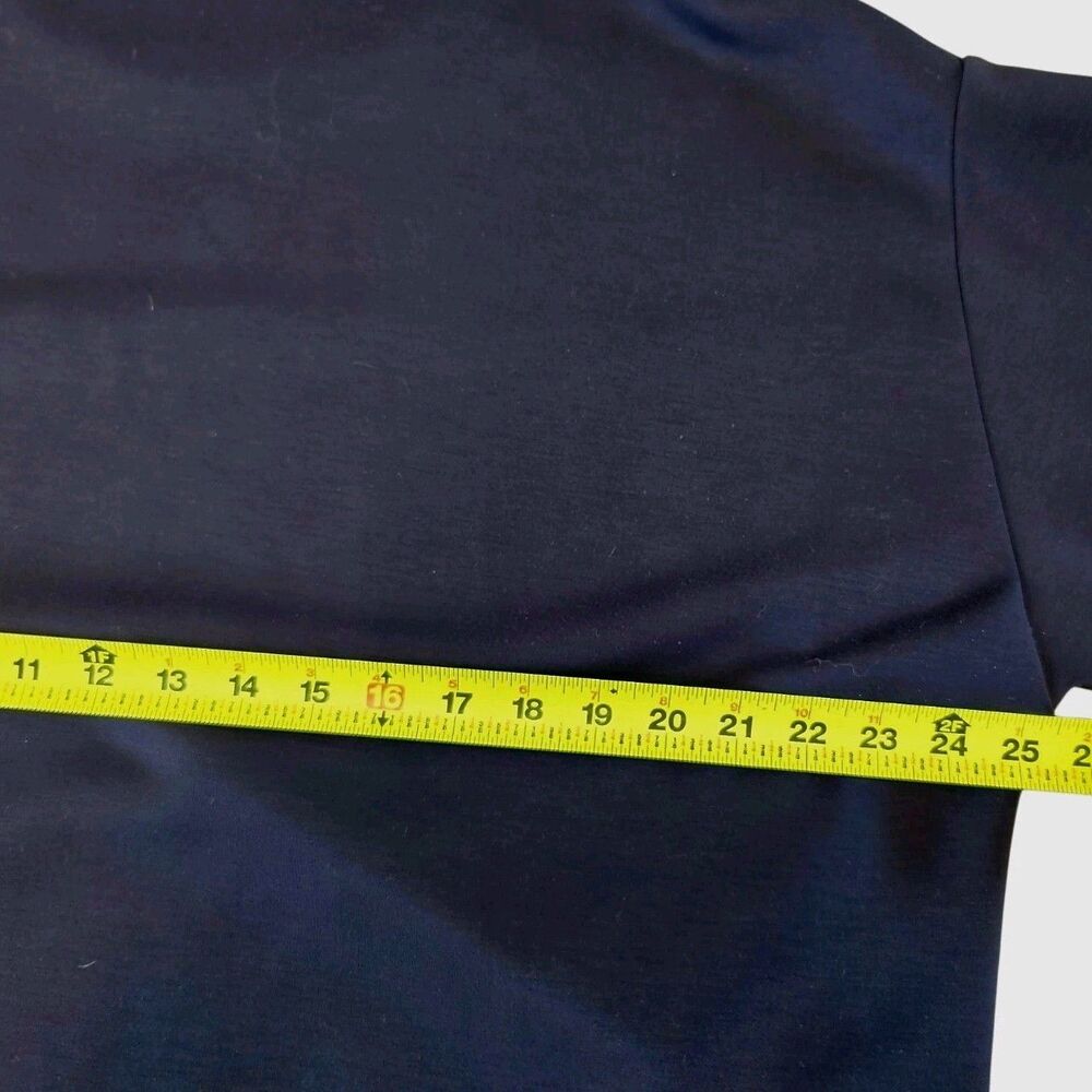 Elie Tahari Woman Sweatshirt Size 2X Navy Blue Laser Cut Sleeves Floral Relaxed - Picture 8 of 9